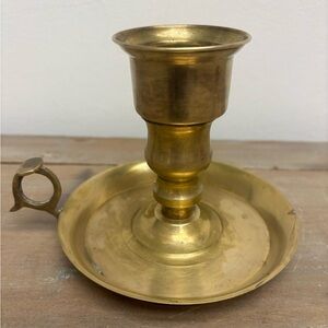 Vintage Brass Chamber stick, Candle Holder